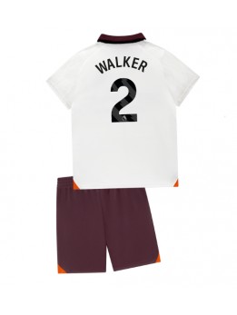 Billige Manchester City Kyle Walker #2 Bortedraktsett Barn 2023-24 Kortermet (+ Korte bukser)